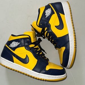 Varsity Maize, Midnight Navy and White Jordan One’s